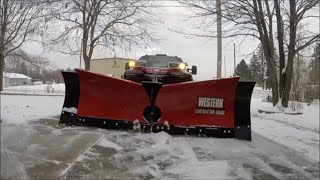 Western MVP3 amp Silverado 3500 First Snow Plowing with New Plow [upl. by Kiel]