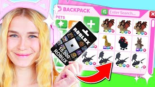 Get RICH Starting With 10000 ROBUX In Adopt Me Roblox [upl. by Alikahs]