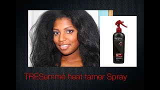 TreSemme heat tamer on Natural Hair [upl. by Nocaj]