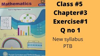 Fractions Class 5 Chapter 3 exercise 1 Question 1 PTB single national curriculum new syllabus [upl. by Dinerman519]