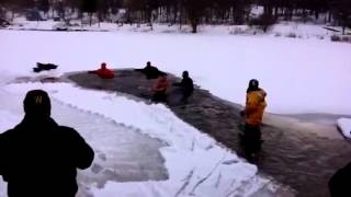 WMU Football Coach PJ Fleck and Wife take Polar Plunge [upl. by Eahsed]