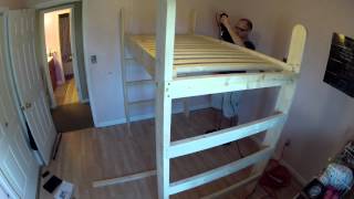 Building My Daughters Loft Bed  Time lapse video [upl. by Winzler]