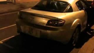 Mazda rx8 231 Toyosports De Cat and Cat Back rev with flames [upl. by Balthasar136]