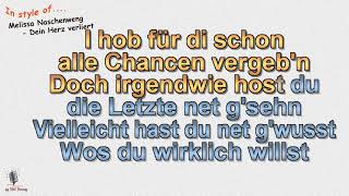 Melissa Naschenweng  Dein Herz verliert  Instrumental und Karaoke [upl. by Gaile885]