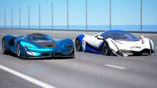 10000 HP Dodge SRT Tomahawk vs 2025 Devel Sixteen  DRAG amp TRACK RACE [upl. by Annahavas]