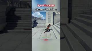 Pyro character charged attack test genshinbits genshinimpact fyp [upl. by Anaejer]