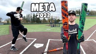 Hitting with the 2023 META amp META PWR 500  Louisville Slugger BBCOR Bat Review [upl. by Salomie715]