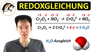 Komplexe Redoxgleichungen aufstellen  basische Lösung [upl. by Kylah]