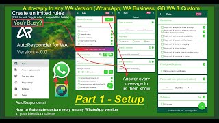 How to set up AutoResponderai autoreply messages for WhatsApp Stepbystep tutorial [upl. by Fai]