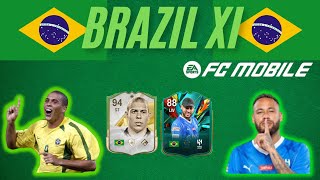 All time Brazil team in fc mobile I football ronaldo messi pele garrincha jairzinho brazil I [upl. by Santiago]