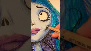 Part 2 drawing corpse bride halloweenart [upl. by Amada]