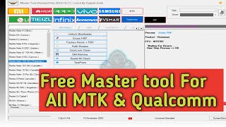 Master tool free crack tool unlock All MTK Qualcomm just 1 click [upl. by Nylorac]