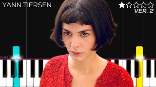 Amélie  Comptine d’un autre été  Yann Tiersen  EASY Piano Tutorial [upl. by Kipton342]