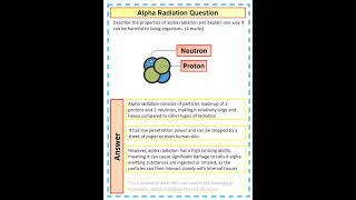 How to Answer a 4 mark GCSE Physics Question on Alpha Radiation [upl. by Enetsirk]