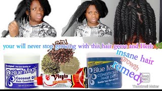 4 longer thicker hair growth faster how 2 use blue magic coconut hair fertilizer herb 4 hair growth [upl. by Louanna313]