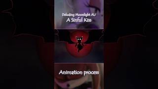 Deluding Moonlight AU  A Sinful Kiss  blood moon animation process  rougethebat sonicanimation [upl. by Kenna]