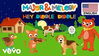 Major amp Melody  Hey Diddle Diddle Nursery Rhymes for kids  US version [upl. by Ahsienyt188]