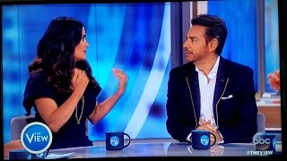 Salma Hayek and Eugenio Derbez talk about Donald Trump on The View [upl. by Herriott]