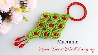 Mini macrame wall hanging tutorial for beginners  DIY Macrame ornaments  Mini macrame Wall Hanging [upl. by Harman]