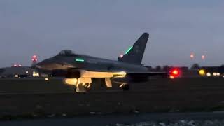 Typhoons heading out on night sorties beautiful aircraft [upl. by Ijan]