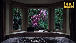 HEAVY RAIN and THUNDER on Tin Roof to Sleep Fast  Thunderstorm for Insomnia Relaxing ASMR [upl. by Asare477]