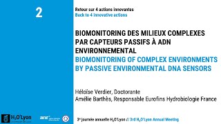 Biomonitoring des milieux complexes par capteurs passifs à ADN environnemental [upl. by Gilberte]