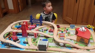 MAXIMUS 100 PIECES WOODEN TRAIN SET FOR TODDLER [upl. by Teerprug]