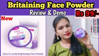 Glow amp Lovely Brightening Face Powder Review  how to use glowamplovely face powder  In Telugu [upl. by Lunneta]