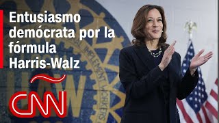 ¿Está aumentando el entusiasmo demócrata con la campaña de Harris y Walz [upl. by Dicks913]