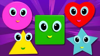 Shapes Song  Songs For Children And Kids  Learn Shapes With Colors [upl. by Adalard245]