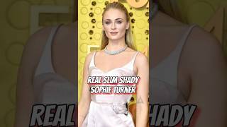 Sophie Turner Spits Pure Eminem Fire  The Real Slim Shady Lyric Video [upl. by Edlihtam]