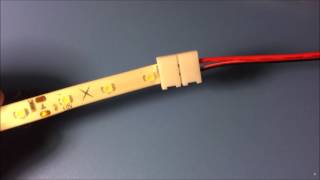 Adding wires to LED strips using clip on connectors [upl. by Kikelia]