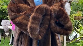 Magnificent XXXL SAGA MINK FUR coat from LoraFox [upl. by Orabla]