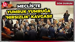 Mecliste AK Parti ve DEMli vekiller arasında yumruk yumruğa flaş kavga İşte o anlar [upl. by Orelee]