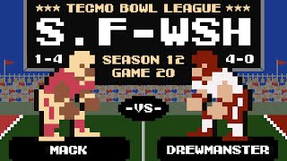 MACK vs DREWMANSTER  Tecmo Bowl League Season 12 [upl. by Aguie]