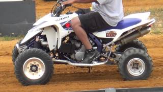 Honda TRX 450 vs Suzuki LTR 450  Dirt Drag [upl. by Elaen]