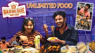 BARBEQUE NATION Vlog  Unlimited Food hyderabad Achyuthnanu [upl. by Otrebire]