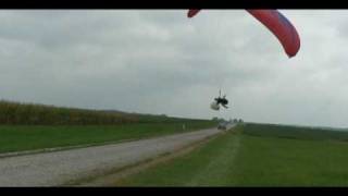 Paraglider crashes on start Payout winch tow [upl. by Camden881]