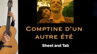 Comptine d’un autre été Y Tiersen Guitar lesson with sheet and tab [upl. by Skell903]