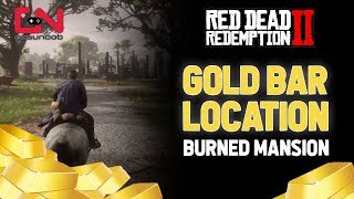 Red Dead Redemption 2  Gold Bar Locations  Burned Mansion [upl. by Aicatsanna161]