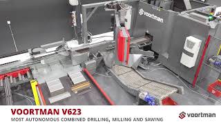 Voortman V623  most autonomous combined drilling milling amp sawing for miscellaneous steel [upl. by Eneja155]