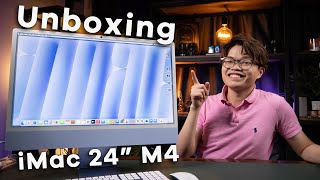 Apple M4 iMac 2024 開箱 開箱體驗爆燈，一體式電腦皇者！ [upl. by Ardiedal]