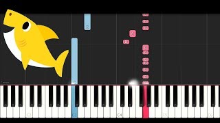 Baby Shark Song By Pinkfong Piano Tutorial [upl. by Anhej619]