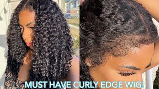 THIS is THE ONLY CURLY WIG YOU NEED THIS SUMMER 🔥NEW CURLY WIG w CURLY EDGES MUST BUY omgherhair [upl. by Daus]