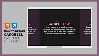 HOW TO DESIGN CAROUSEL CARD SLIDER IN HTML amp CSS [upl. by Ahsienek]