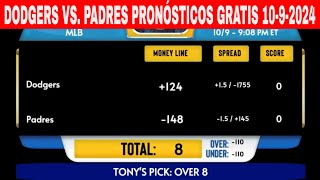 LA Dodgers vs San Diego Padres 1092024 Pronósticos GRATIS de la MLB para Hoy [upl. by Kroll]