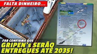 GRIPENs serão entregues até 2035 Força Aérea diz que o motivo do atraso é a falta de recursos [upl. by Ecnirp]