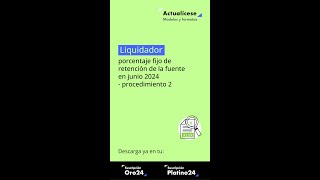 🚨 Liquidador porcentaje fijo de retención de la fuente en junio 2024  procedimiento 2 [upl. by Eyaj319]