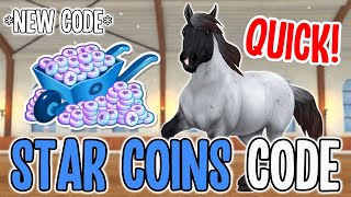 NEW STAR COIN CODE OF THE DAY FREE HORSES STAR RIDER amp MORE REDEEM CODES IN STAR STABLE QUICK [upl. by Eittik12]