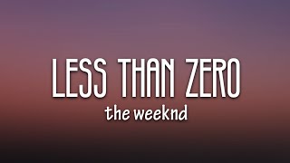 The Weeknd  Less Than Zero Lyrics [upl. by Saidee]